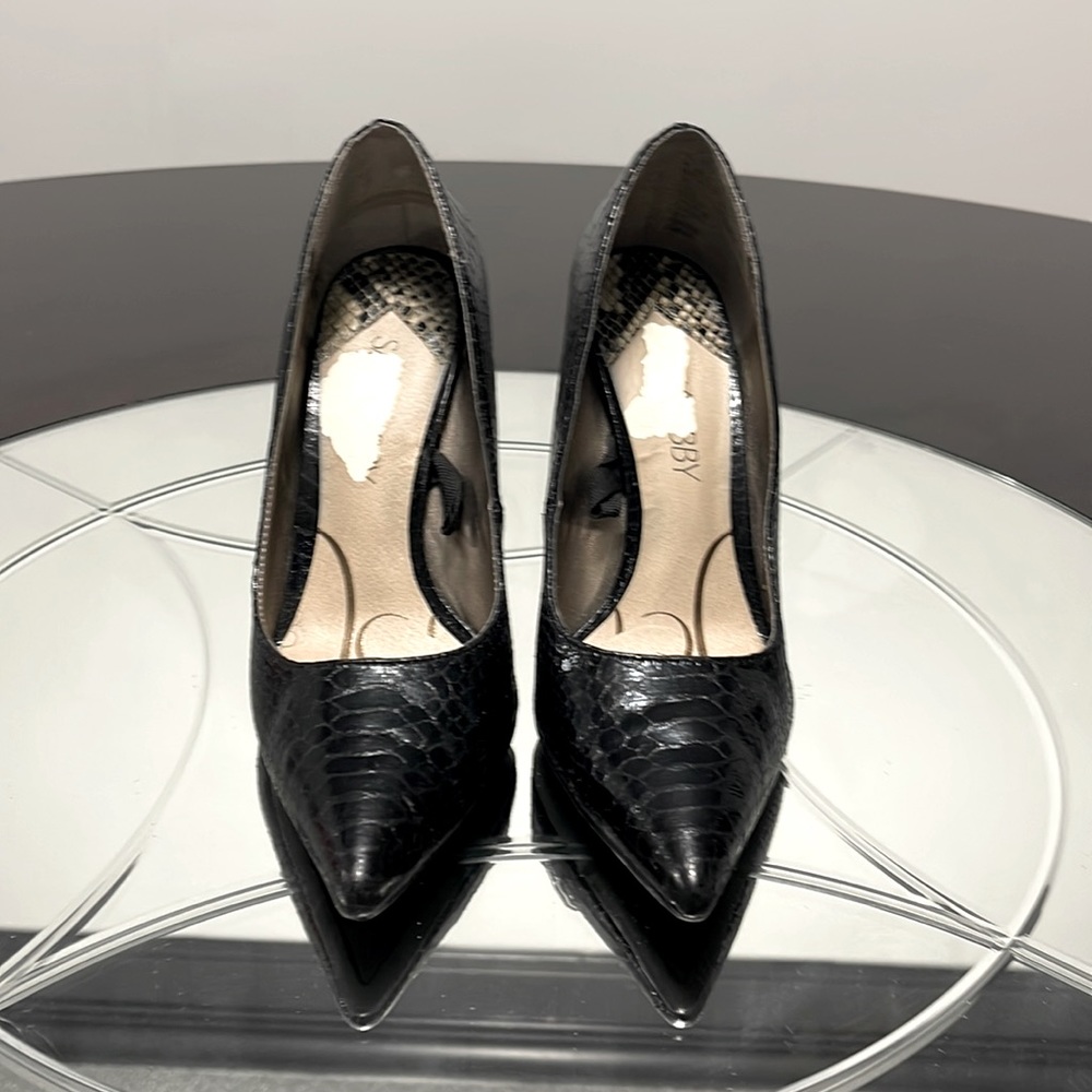 Sexy Black Snake Print Stiletto